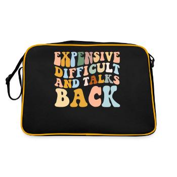 Expensive Difficult And Talks Back - Retro Bag - black/gold - Back