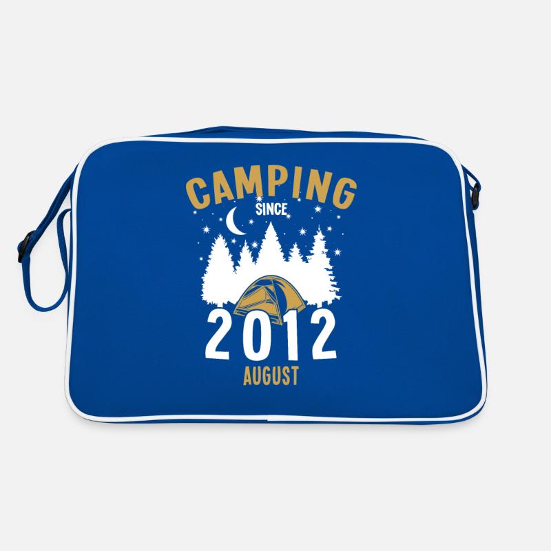 Geburtstag: Camping seit August 2012 Zelten Retro Tasche