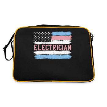 US Pride Lineman Electronics Technician Idée cadeau - Sac Retro - noir/or - Dos