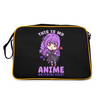 This Is My Anime Watching Shirt I Kawaii Otaku - Retro Bag - black/gold - Back