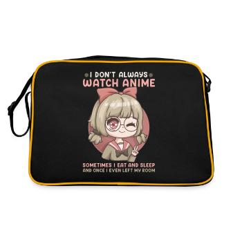 I Don't Always Watch Anime I Kawaii Otaku Girl - Retro Bag - black/gold - Back