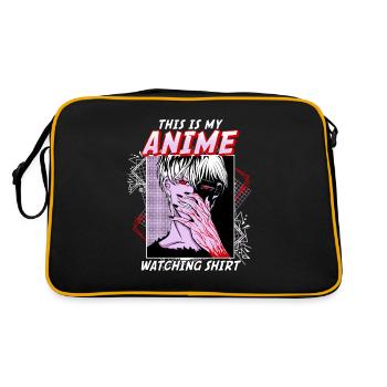 This Is My Anime Watching Shirt I Kawaii Otaku - Retro Bag - black/gold - Back