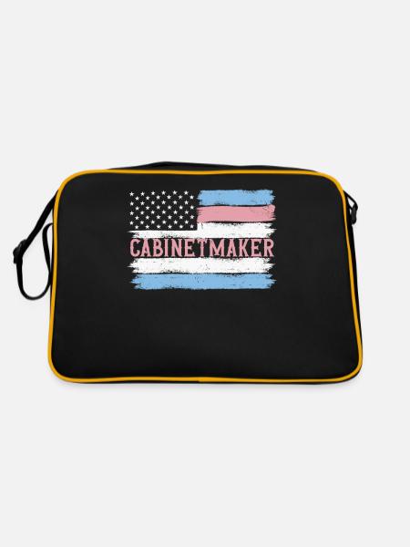 Idée cadeau de menuiserie US Pride Carpenter - Sac Retro - noir/or - Dos