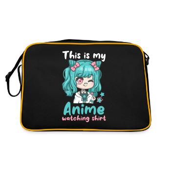 C’est ma chemise de regarder l’anime I cute kawaii girl - Sac Retro - noir/or - Dos