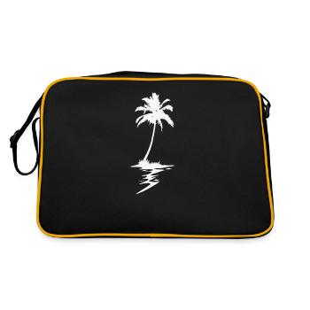 Plage de vacances de palmiers - Sac Retro - noir/or - Dos