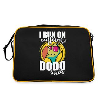 Je cours sur Caffeine et Dodo Birds Tier - Sac Retro - noir/or - Dos