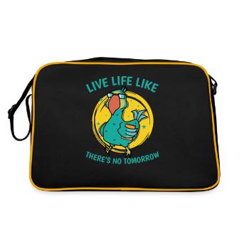Live Life Like There's No Tomorrow Bird - Retro Bag - black/gold - Back