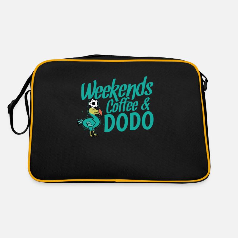 Weekends Coffee and Dodo Vogel aus Mauritius Retro Tasche