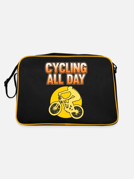 Faire du vélo toute la journée - Sac Retro - noir/or - Dos