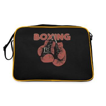 Boxen I'd Hit That Boxhandschuhe Kampfsportler - Retro Tasche - Schwarz/Gold - Hinten