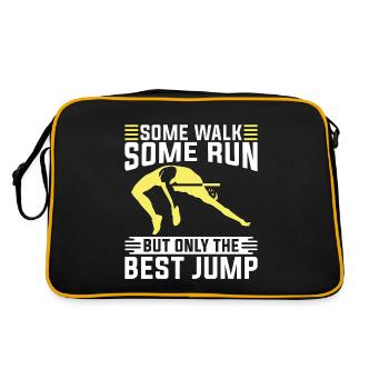 High Jump Some Walk Some Run But Athletics Running - Retro Bag - black/gold - Back