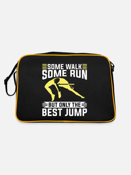 High Jump Some Walk Some Run But Athletics Running - Retro Bag - black/gold - Back