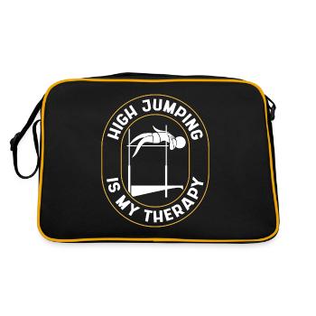 Le saut en hauteur est ma thérapie Athlétisme Courir Saut - Sac Retro - noir/or - Dos