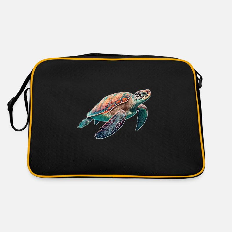 Turtle - Turtle - Diving - Sea Retro Bag