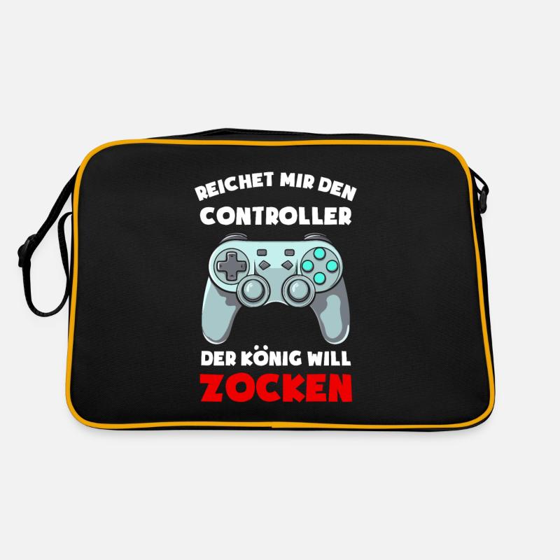 Zocken Konsole Reichet mir den Controller Gamer Retro Tasche