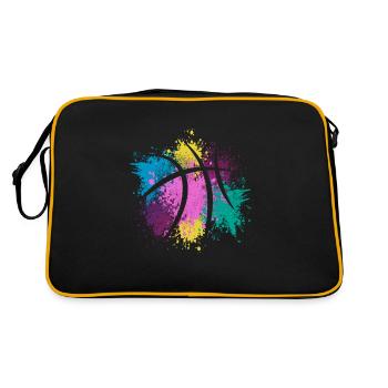 Colorful design for basketball players - Retro Bag - black/gold - Back