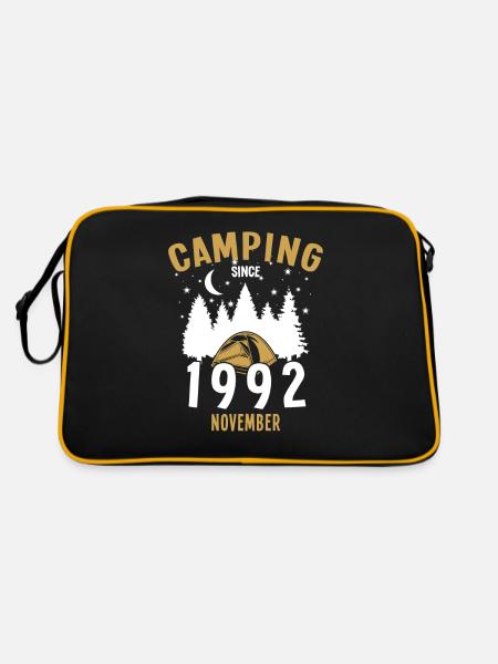 Date de naissance : Camping depuis novembre 1992 Camping - Sac Retro - noir/or - Dos