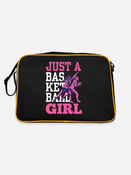 Only one basketball girls team basketball player - Retro Bag - black/gold - Back
