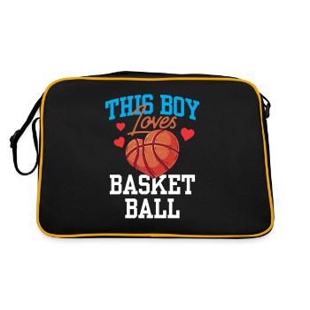 Ce garçon aime le basketteur - Sac Retro - noir/or - Dos