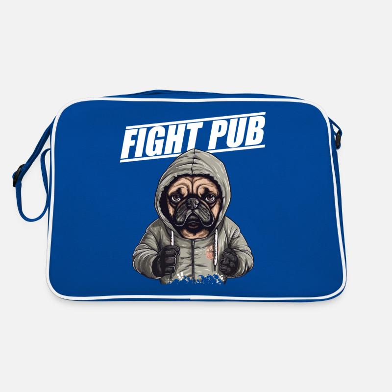 Fight Pub Pug with Boxing Gloves Boxer Retro Bag