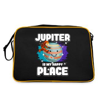 Jupiter Planet Gift - Retro Bag - black/gold - Back