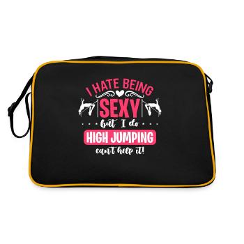 Saut en hauteur Je déteste être sexy mais j’adore courir - Sac Retro - noir/or - Dos