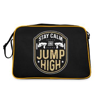 High Jump Stay Calm And Jump High Pole Vaulting - Retro Bag - black/gold - Back