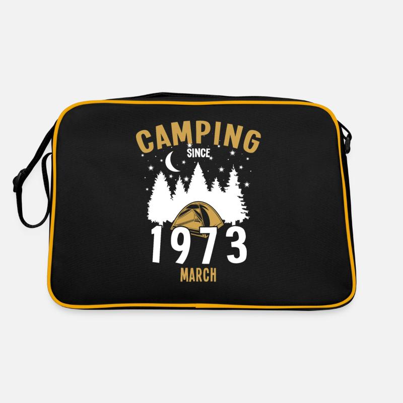 Anniversaire: Camping depuis mars 1973 Camping Sac Retro