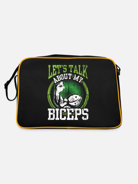 Let's talk about my biceps muscle curls workout - Retro Bag - black/gold - Back