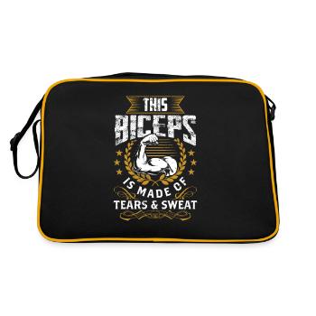 Ce biceps est fait de larmes et de sueur - Sac Retro - noir/or - Dos
