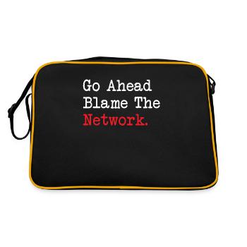 Blame the network for the - Retro Bag - black/gold - Back
