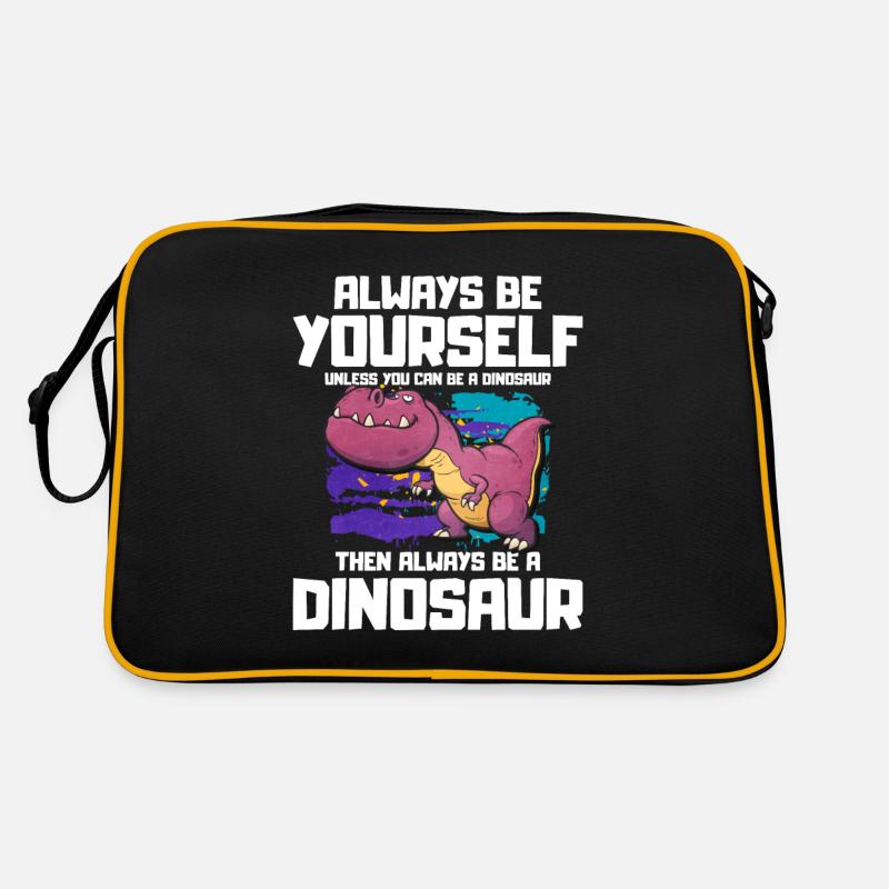 T-Rex - Retro Tasche - Schwarz/Gold