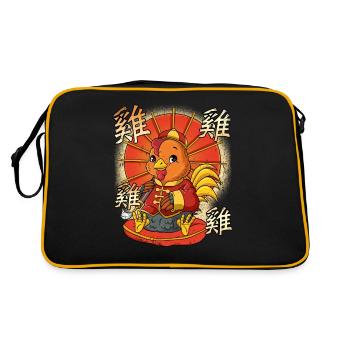 Année du Coq Nouvel An lunaire chinois - Sac Retro - noir/or - Dos