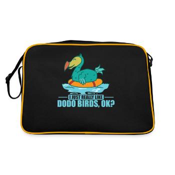 I Just Really Like Dodo Birds, ok? Mauritius - Retro Bag - black/gold - Back