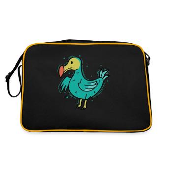 cute dodo bird from Mauritius - Retro Bag - black/gold - Back
