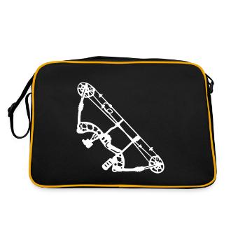 Bogenschießen Archery - Retro Tasche - Schwarz/Gold - Hinten