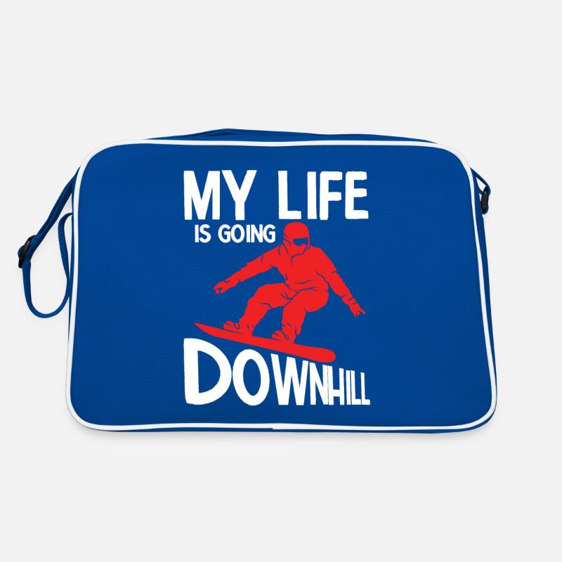 Snowboard Spruch für Snowboarder Retro Tasche