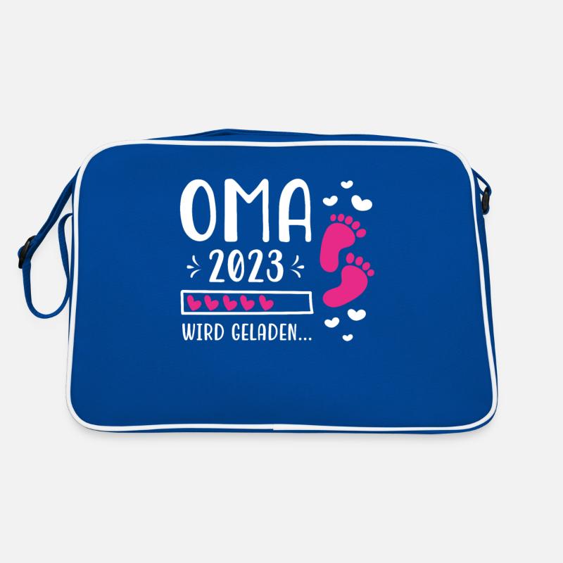 Werdende Oma 2023 Schwangerschaft Verkünden Retro Tasche