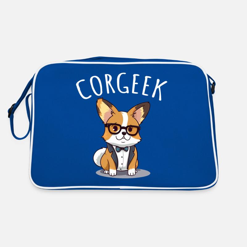 Corgi avec lunettes Geeks Nerds Corgis chien Corgeek Sac Retro