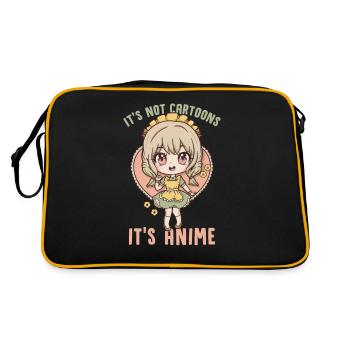 It's Not Cartoons It's Anime I Kawaii Otaku Girl - Retro Bag - black/gold - Back