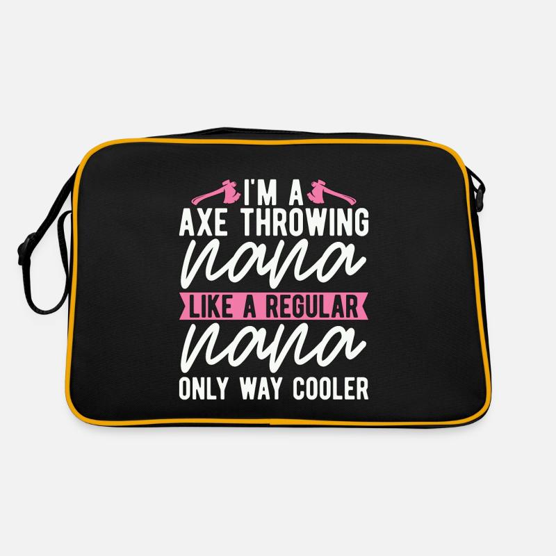 I'm An Axe Throwing Nana Bullseye Axe Throwing Retro Tasche