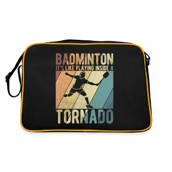 Badminton - Retro Tasche - Schwarz/Gold - Hinten