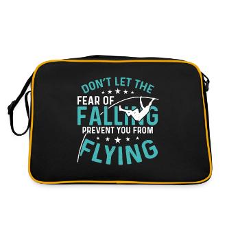 Pole Vault Don't Let The Fear Of Falling Athletics - Retro Tasche - Schwarz/Gold - Hinten