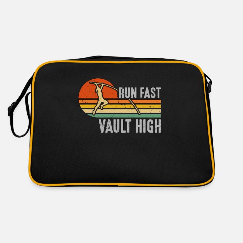 Pole Vault Run Fast Vault High Athletics Jump Pole Retro Tasche