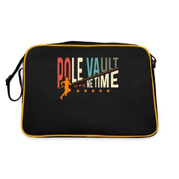 Pole Vault Is My Me Time Track And Field Athletics - Retro Tasche - Schwarz/Gold - Hinten
