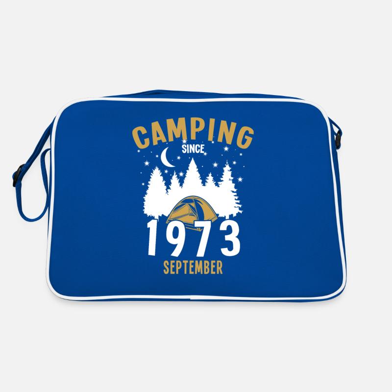 Birthday: Camping since September 1973 Camping Retro Bag