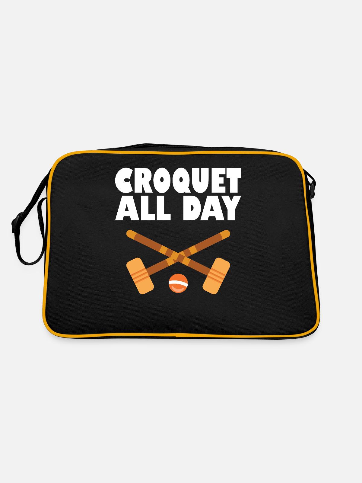 Croquet - Sac Retro - noir/or - Dos