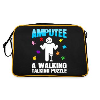 Amputee Walking Speaker - Retro Bag - black/gold - Back