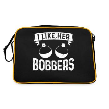 Ich mag ihre Bobber - Retro Tasche - Schwarz/Gold - Hinten