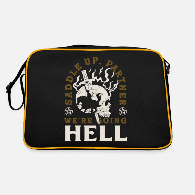 Saddle up, partner, we're going to hell Dark Retro Tasche